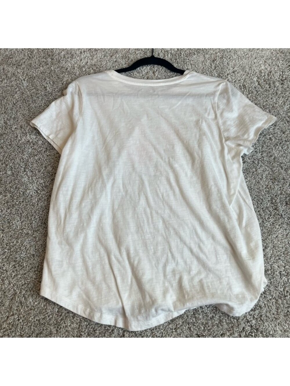 Cream Short Sleeve T-Shirt with Floral Design - Picture 4 of 4